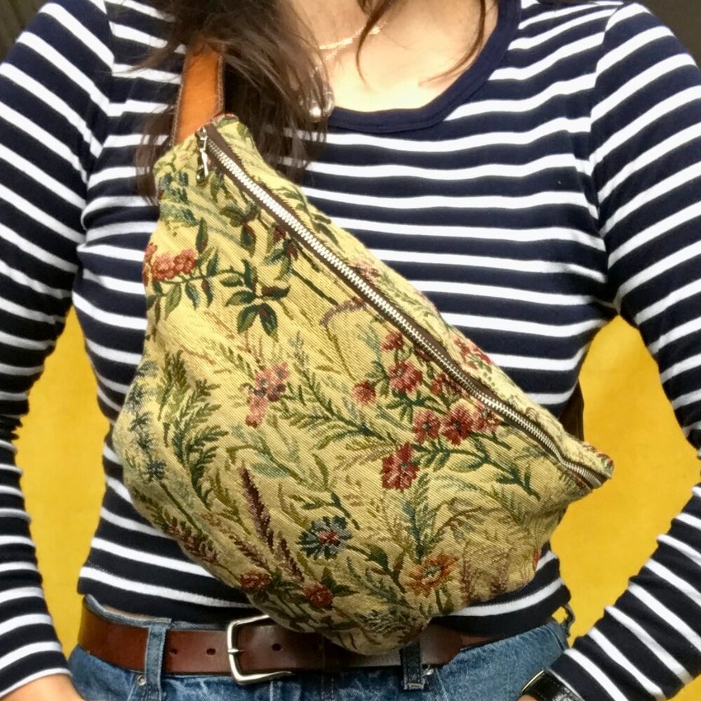 Handmade tapestry fanny pack/belt bag
